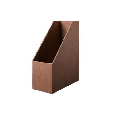 Imagem de Escritório Porta-revistas de papelão, porta-arquivos A4, divisórias para armazenamento documentos, organizador mesa Organizador de mesa(Brown)