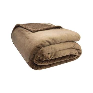 Imagem de Cobertor Velour 300g Casal 180x220 Microfibra Camesa Marrom, Marrom, C
