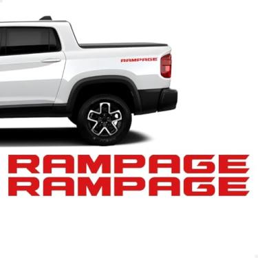 Imagem de SPORTINOX, Adesivos Para Rampage Ram 2025 Lateral Caçamba Vermelho Par