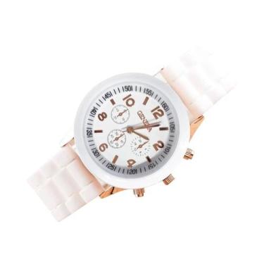Imagem de Relógio De Quartzo Feminino À Prova d'Água Com Pulseira De Silicone, M