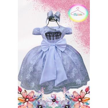 Imagem de Vestido Infantil Festa Realeza Branco
