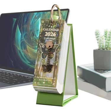 Imagem de Calendário de mesa 2026 | Pintura a óleo vintage para decoração de planejador de mesa, calendário vintage - para entrada de casa, mesa, sala de estar, escritório, escola