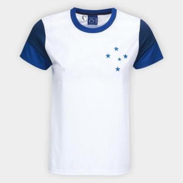 Imagem de Camisa Cruzeiro Braziline Feminina, Branco, Azul, M