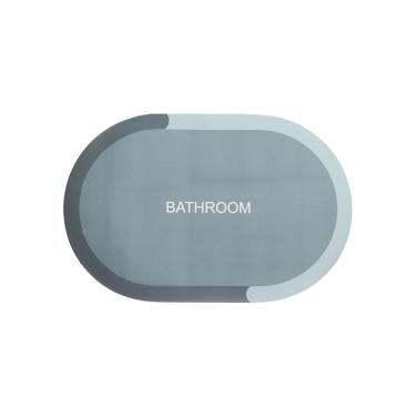 Imagem de Tapete para Box Banheiro Oval Diatomito 58X38 cm