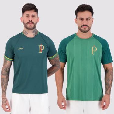 Imagem de Kit 2 Camisas Palmeiras Energy e Palestra Raglan Verde - Betel, P