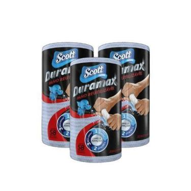 Imagem de Kit 3 Pano Reutilizável Scott Rolo Azul Maior Praticidade