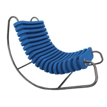 Imagem de Cadeira de Balanço Orgânica Base Inox Anelídeos - Prima Design