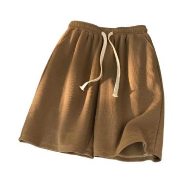 Imagem de Bermudas Casuais De Verão Para Homens, Estilo Solto, Moda Esportiva, C