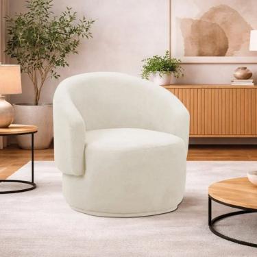 Imagem de Poltrona Decorativa para Sala de Estar Recepção Jasmine Bege