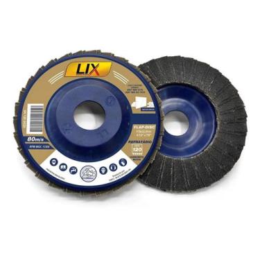 Imagem de Kit 2 Discos Lixa Flap Lix Refratário 4.1/2''x7/8'' Grão 120 - SIL