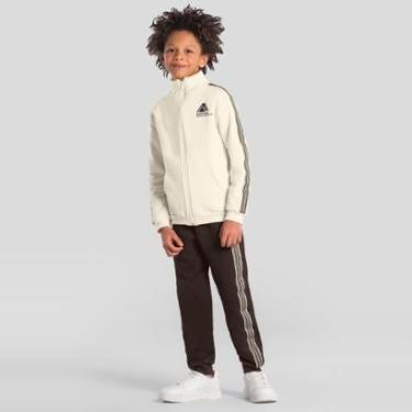 Imagem de Conjunto infantil menino em moletom com listras Brandili-Masculino