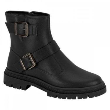 Imagem de Bota Moleca Coturno Tratorada Fivelas Feminina-Feminino