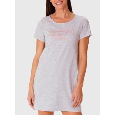 Imagem de Camisola Curta Malwee 1000130656 Feminina Estampada Algodão T. P/XGG-Feminino