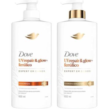 Imagem de Dove Kit UV Repair & Glow + Ferúlico Shampoo 600ml + Condicionador 600