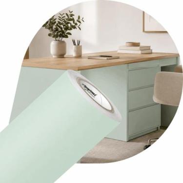 Imagem de Rolo Vinil Adesivo Verde Menta Fosco Imprimax 0,61x10m