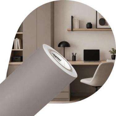 Imagem de Rolo Vinil Adesivo Bege Taupe Fosco Imprimax 0,61x10m