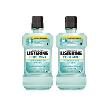 Imagem de Kit 2 Antissépticos Bucal Listerine Cool Mint Refrescância Suave 500ml