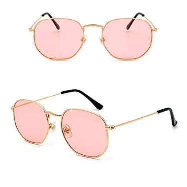 Imagem de Men Women Sunglasses Square Polygon Sun Glasses Designer Retro Shades Metal Frame Eyewear UV400,6,China