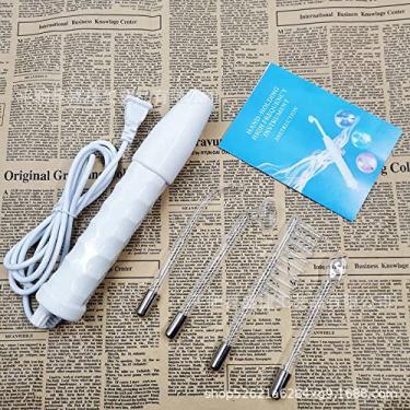 Imagem de Kiboule Aparelho de eletroterapia de alta frequência, pente de eletroterapia, instrumento portátil de remoção de acne de alta frequência, bastão de eletroterapia de alta frequência, instrumento de beleza branco, regulamentos dos EUA