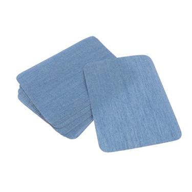 Imagem de Newmind 6 pçs Jeans Remendos Aplicação Jaqueta Chapéu Calças Decoração ou Reparo de Roupas - Azul Claro