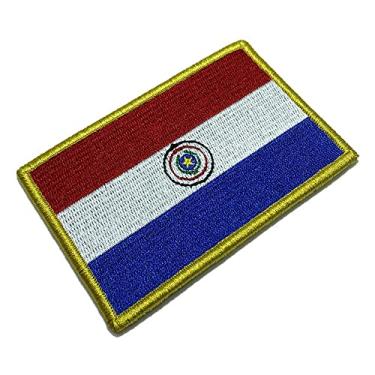 Imagem de BP0047V21 Bandeira Paraguai Patch Bordado Fecho Contato