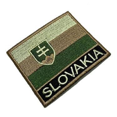 Imagem de BP0197NT03 Bandeira Eslováquia Patch Bordado Termo Adesivo