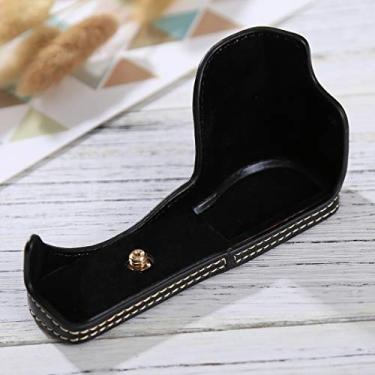 Imagem de HONGYAN capa da câmera 1/4 de polegada de polegada PU câmera de couro meia base para Sony ILCE-5100 / A5100 acessórios para câmera