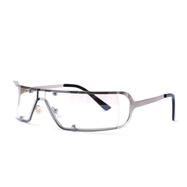 Imagem de Óculos de sol vintage sem aro hip hop feminino óculos de sol punk de luxo feminino lente gradiente uv400 tons óculos óculos, 3a, tamanho único