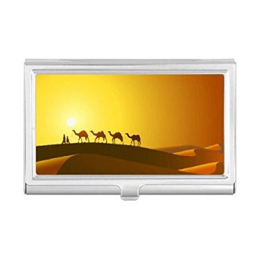 Imagem de Porta-cartões de visita por pôr do sol All The Way to The Silk Road Camel Desert