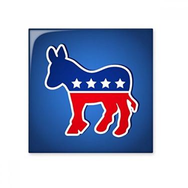 Imagem de Emblema americano Burro Partido Democrático Azulejo de cerâmica brilhante Decalque de pedra adornada de tijolos esmaltados
