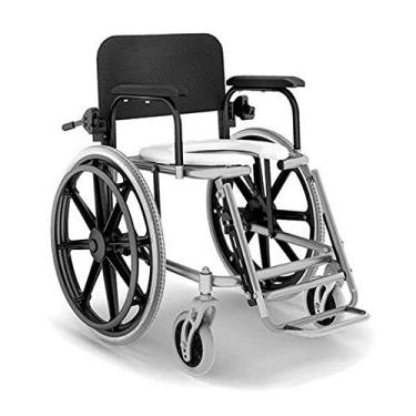 Imagem de Cadeira de Banho em Alumínio com Rodas Grandes para 120 kg modelo Hygienika - Ortobras