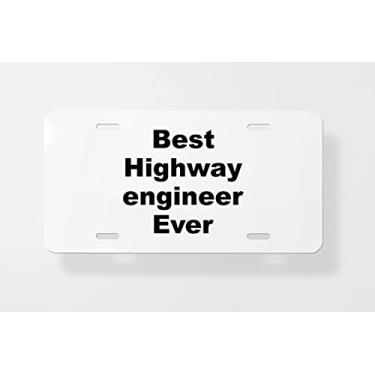 Imagem de Capa para placa de carro de engenheiro rodoviário – Capa para placa de carro – Capa para moldura de placa de carro 15 x 30 cm