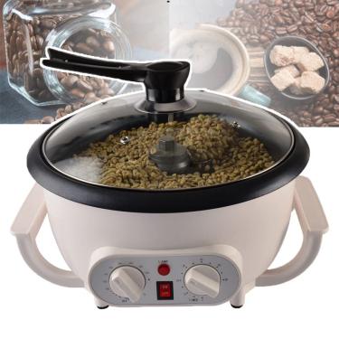 Imagem de 1200 W Torrador Elétrico De Grãos De Café Doméstico, Ajuste De Temperatura (0-240 °) + Tempo (0-60 Minutos), Capacidade: 750 G, Peso Do Cozimento: 300 G,B