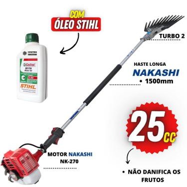 Imagem de Equipamento Para Derriçar Café Nakashi Com Braço Longo de 1500mm Motor NK270 Á Gasolina...