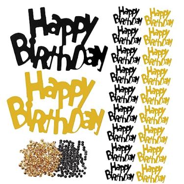 Imagem de Gadpiparty 2 Feliz Aniversário Confete Preto Decoração De Aniversário De Enfeite De Foto Diamantes De Cristal Acrílico Confete Lantejoulas De Mesa Casamento Decoração Espalhada Plástico