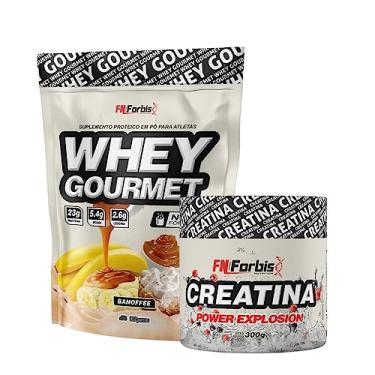 Imagem de Kit Whey Protein Gourmet Refil 907g + Creatina Power Explosion 300g - FN Forbis Nutrition (Banoffee)