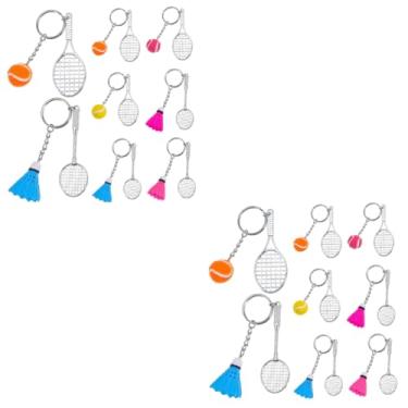 Imagem de Adorainbow 12 Peças Recordações Esportivas Mini Chaveiro Presentes De Menino Chaveiro Esportivo Lembrança Chaveiro De Presente De Badminton Chaveiro De Tênis Raquete De -pong Bolsas Metal