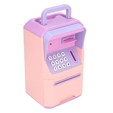 Imagem de Caixa de Dinheiro Atm, Senha Eletrônica Mini Atm Sensor Inteligente Bolsa de Moedas Portátil (Rosa)