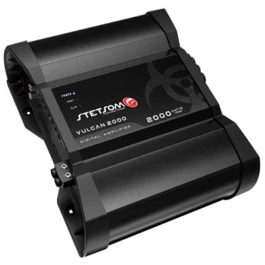 Imagem de Stetsom Amplificador mono de carro Vulcan 2000 1 Ohm, 2000,1 2K Watts RMS, áudio de carro estável 1Ω, qualidade de som HD, aumento de crossover e graves, subwoofer de alto-falante estéreo para carro MD, refrigeradores inteligentes