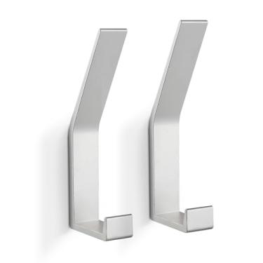 Imagem de Ganchos para casaco montados na parede, 2 pacotes de ganchos de parede para pendurar roupas, casaco, toalha, corda, chaves, chapéus, bolsa, cabides de parede para cozinha, banheiro, porta, armário,