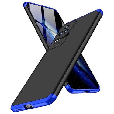 Imagem de LEMAXELERS Capa para Xiaomi Poco M5. Capa ultrafina de corpo inteiro premium fina à prova de choque de plástico rígido PC capa antiarranhões para Xiaomi Poco M5. 3 em 1 preto azul AR