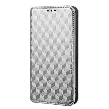Imagem de Capa compatível com Samsung Galaxy A82 5G Quantum 2, capa com compartimento para cartão, design de carteira, padrões estereoscópicos. Suporte