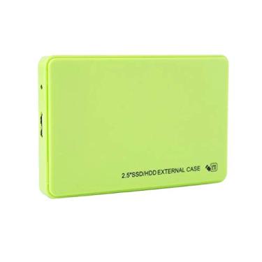 Imagem de Estojo Externo para Caixa de Disco Rígido HDD, Adaptador SATA SDD de 2,5 Polegadas USB3.0 Gabinete para Caixa de Disco Rígido 5Gbps SATA HDD SSD Estojo Externo Móvel para (Verde)