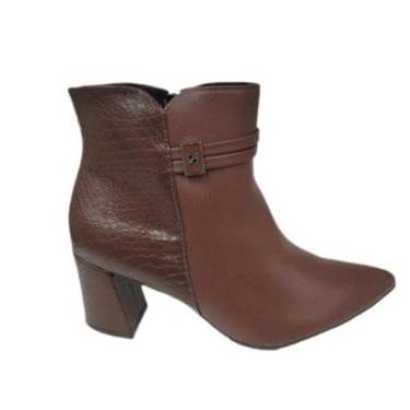 Imagem de Bota Piccadilly Feminina Pinhão e Preto Ref:745211-Feminino