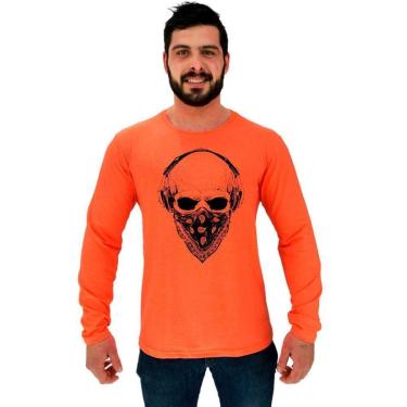 Imagem de Camiseta Manga Longa Moletinho MXD Conceito Caveira De Bandana-Masculino