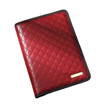 Imagem de Joucien A5 Bolsa multifuncional com zíper, caderno, páginas ao vivo, notas, livro de registro, livro de registros, calculadora de fita vermelha
