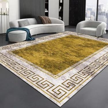 Imagem de Tapete moderno de alta qualidade para sala de estar, luxo, cinza, decoração de casa, quarto, área grande, elástico, lavável, porta, flanela, 4.200x250cm, 78,7x98 pol.