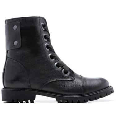 Imagem de Coturno Feminino Couro Tratorado Cano Médio Moderno-Feminino