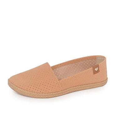 Imagem de Moleca Sapatilha Alpargatas Casual Feminina Corações Bege 34