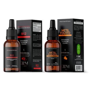 Imagem de Vitamina B12 + Vitamina B9 Sublingual em Gotas ELLYM NUTRITION Melhora Metabolismo Sistema Nervoso Suporte Gestacional